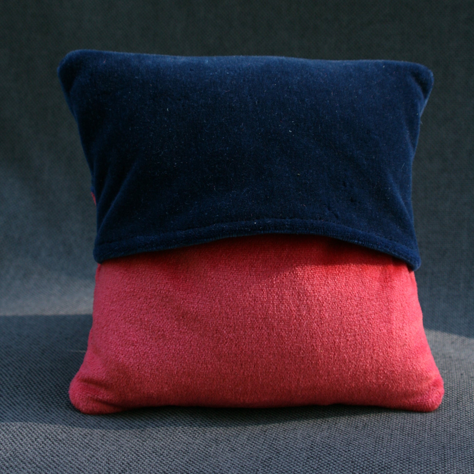 face pillow midnight blue back