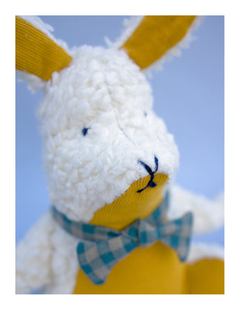 It's bunny season! Our handmade, all natural rabbit toy, Aster Cottontail, is here!
