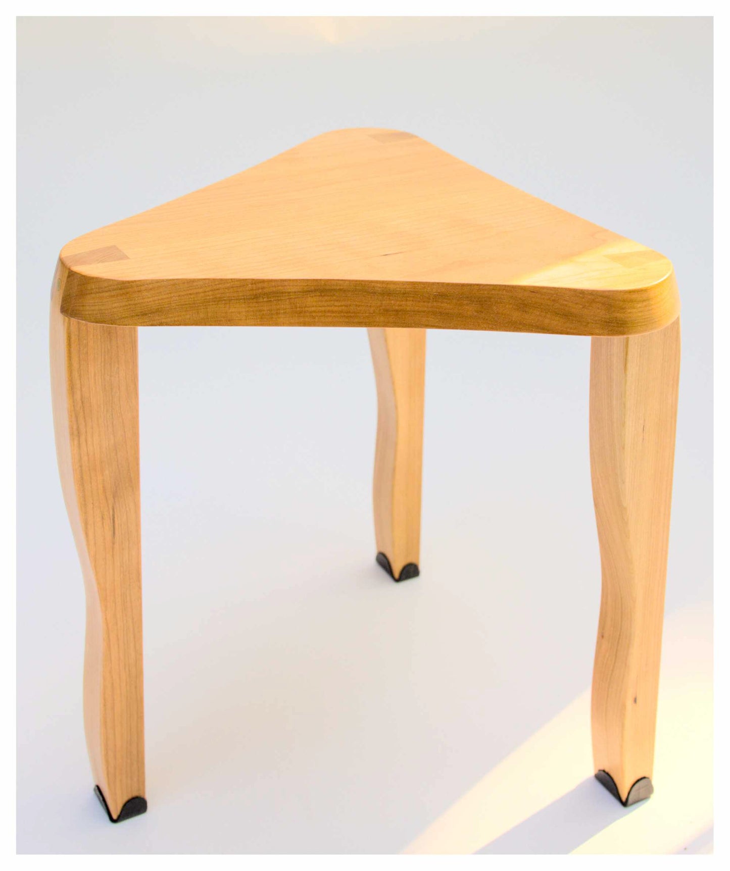 made cozy milking stool dovetailed triangular side table