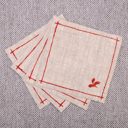 Winterberry Linen Cocktail Napkins