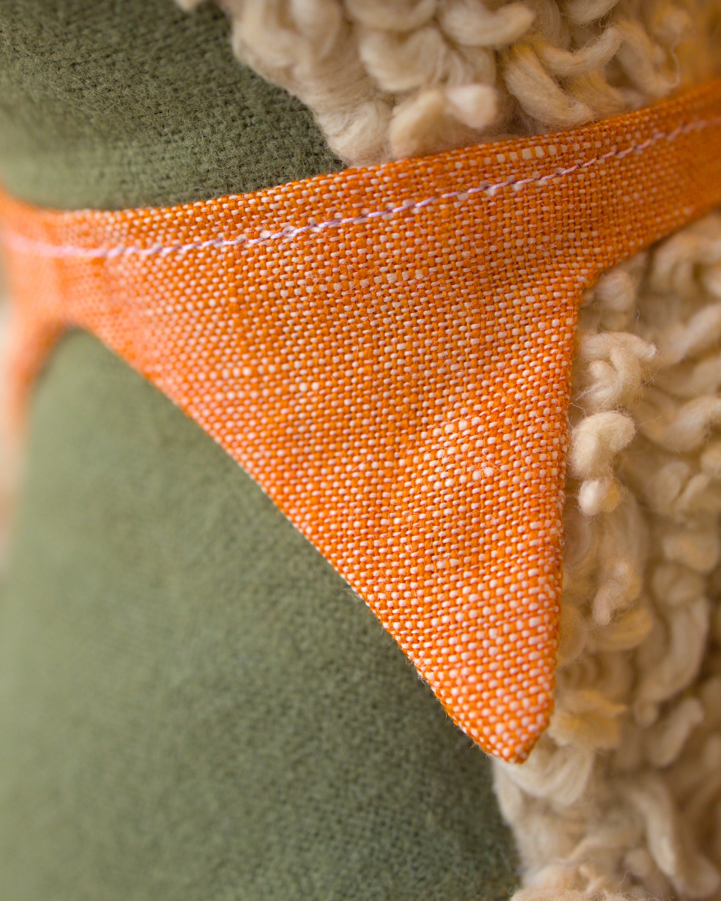 orange linen yarn dyed collar