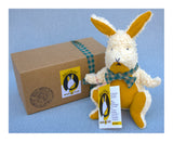 Aster cottontail handmade all natural cotton bunny plushie toy stuffed animal with packaging